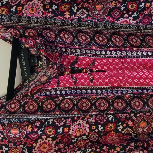 Lane Bryant Lace-Up Neck Midi Dress - 24 - Picture 4 of 9